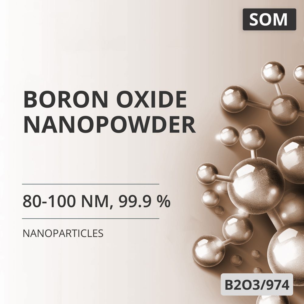 Boron Oxide Nanopowder, 80-100 nm, 99.9 % (B2O3/974)