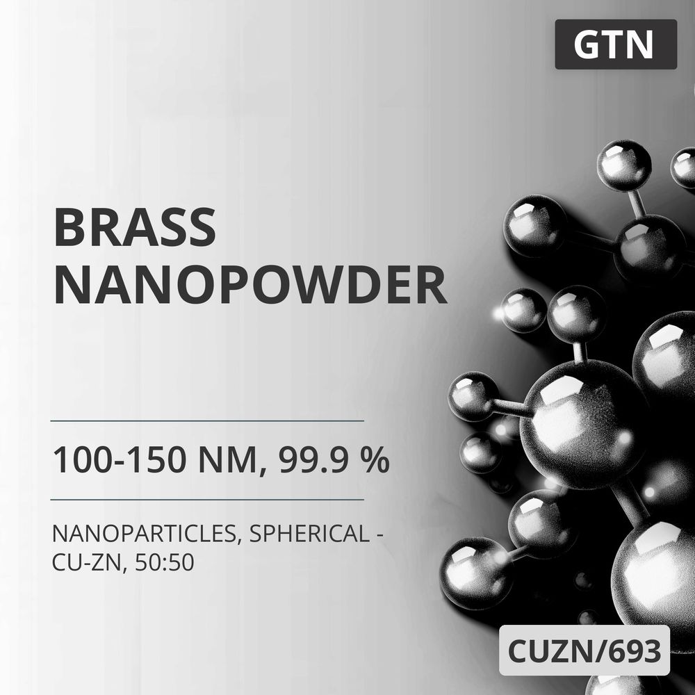Brass Nanopowder, 100-150 nm, 99.9 %, Spherical - Cu-Zn, 50:50 (CUZN/693)
