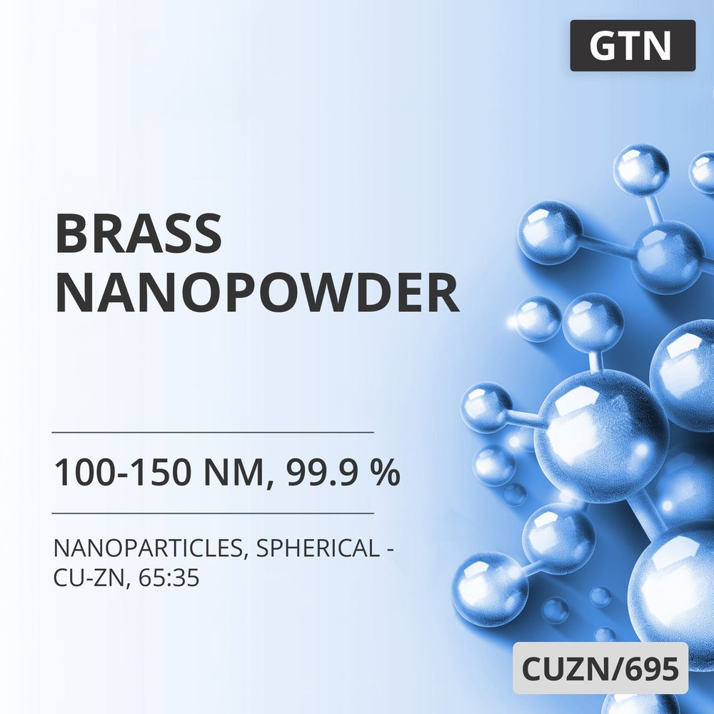 Brass Nanopowder, 100-150 nm, 99.9 %, Spherical - Cu-Zn, 65:35 (CUZN/695)