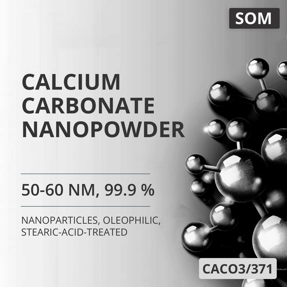 Calcium Carbonate Nanopowder, 50-60 nm, 99.9 %, Oleophilic, Stearic-Acid-Treated (CACO3/371)