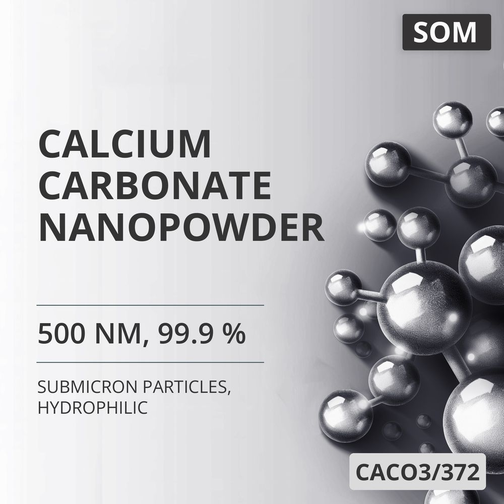 Calcium Carbonate Nanopowder, 500 nm, 99.9 %, Hydrophilic (CACO3/372)