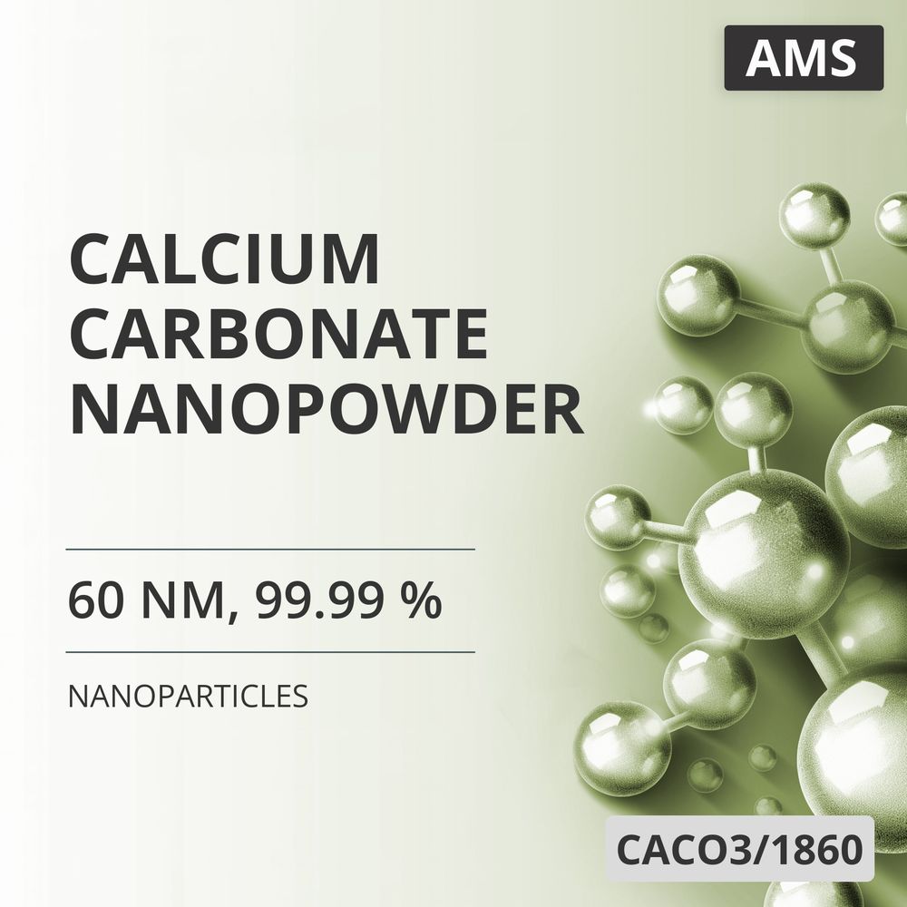 Calcium Carbonate Nanopowder, 60 nm, 99.99 % (CACO3/1860)