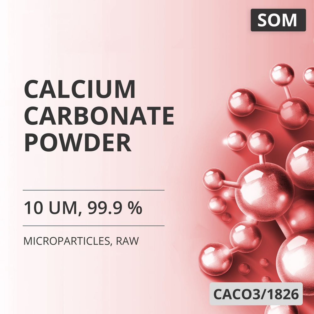 Calcium Carbonate Powder, 10 um, 99.9 %, Raw (CACO3/1826)