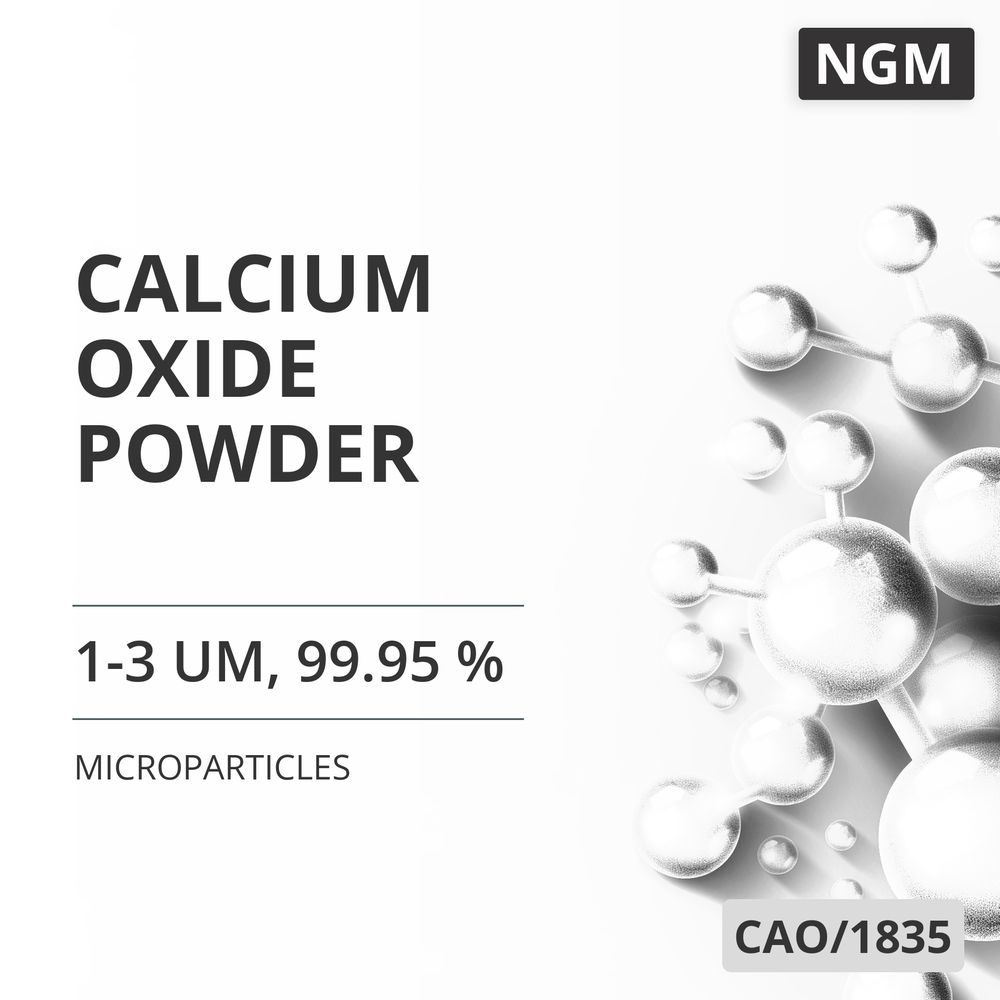 Calcium Oxide Powder, 1-3 um, 99.95 % (CAO/1835)