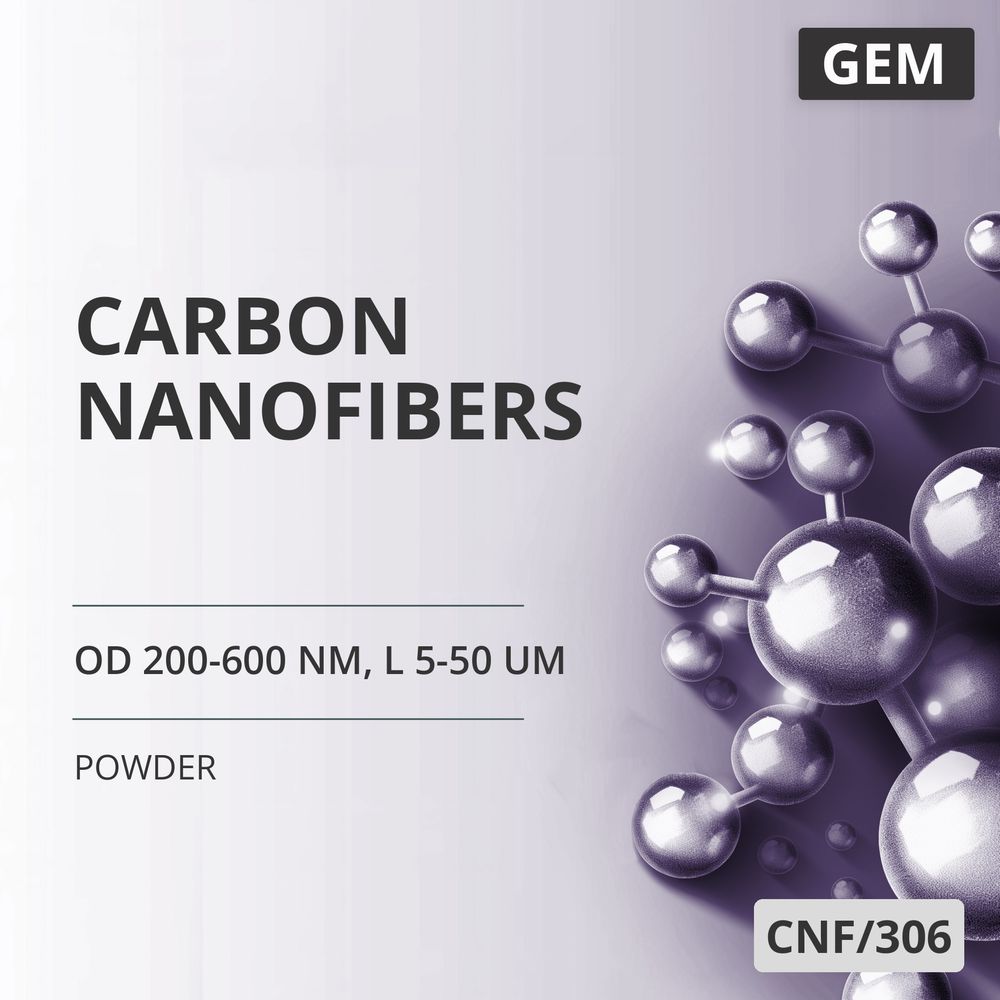 Carbon Nanofibers, OD 200-600 nm, L 5-50 um, 70 % (CNF/306)
