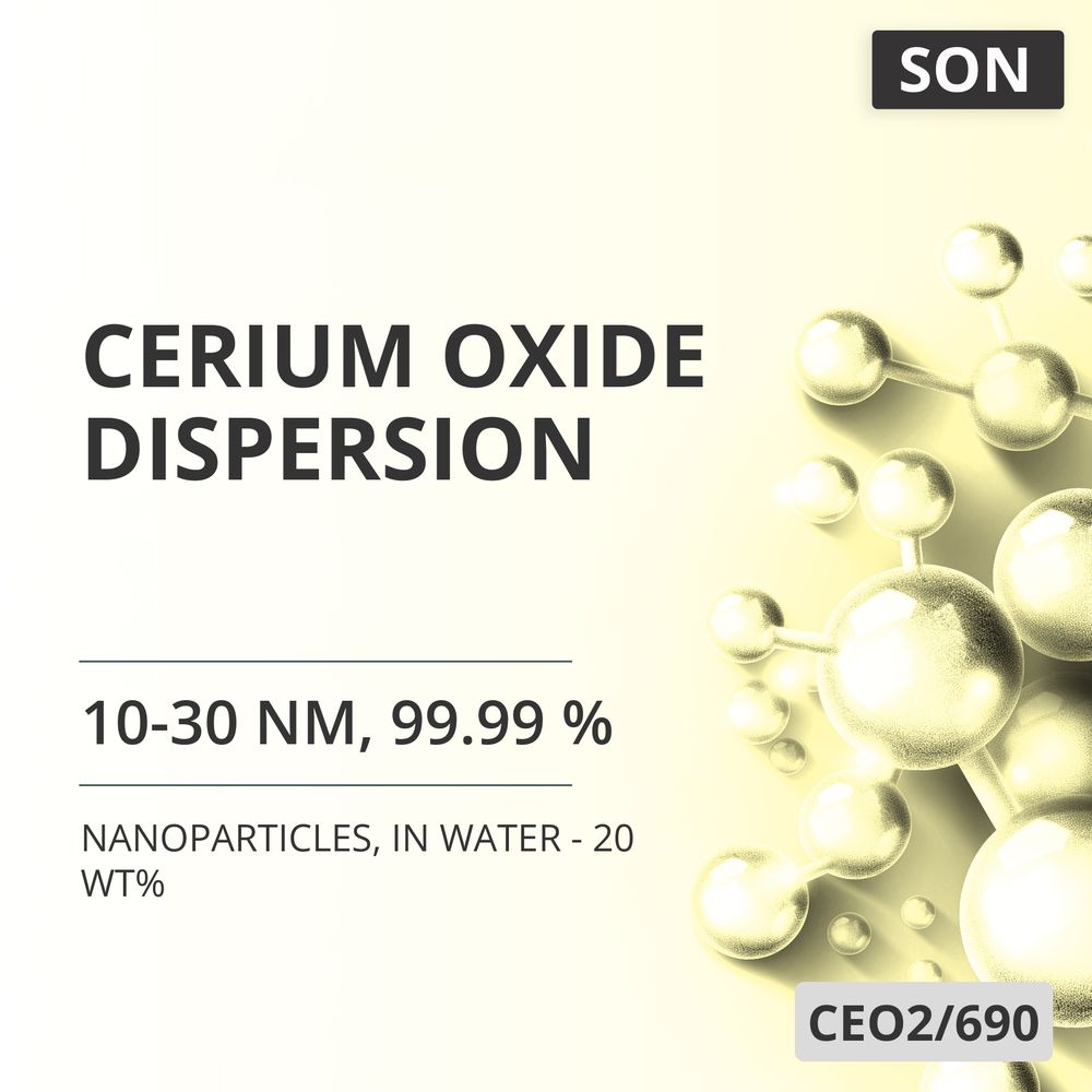 Cerium Oxide Dispersion, 10-30 nm, 99.99 %, in Water - 20 wt% (CEO2/690)