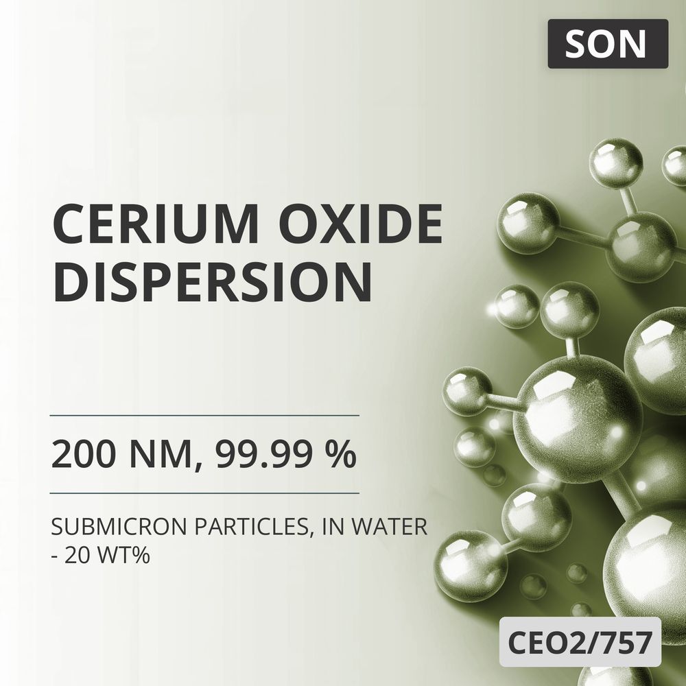 Cerium Oxide Dispersion, 200 nm, 99.99 %, in Water - 20 wt% (CEO2/757)