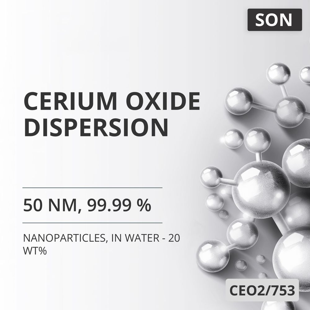 Cerium Oxide Dispersion, 50 nm, 99.99 %, in Water - 20 wt% (CEO2/753)