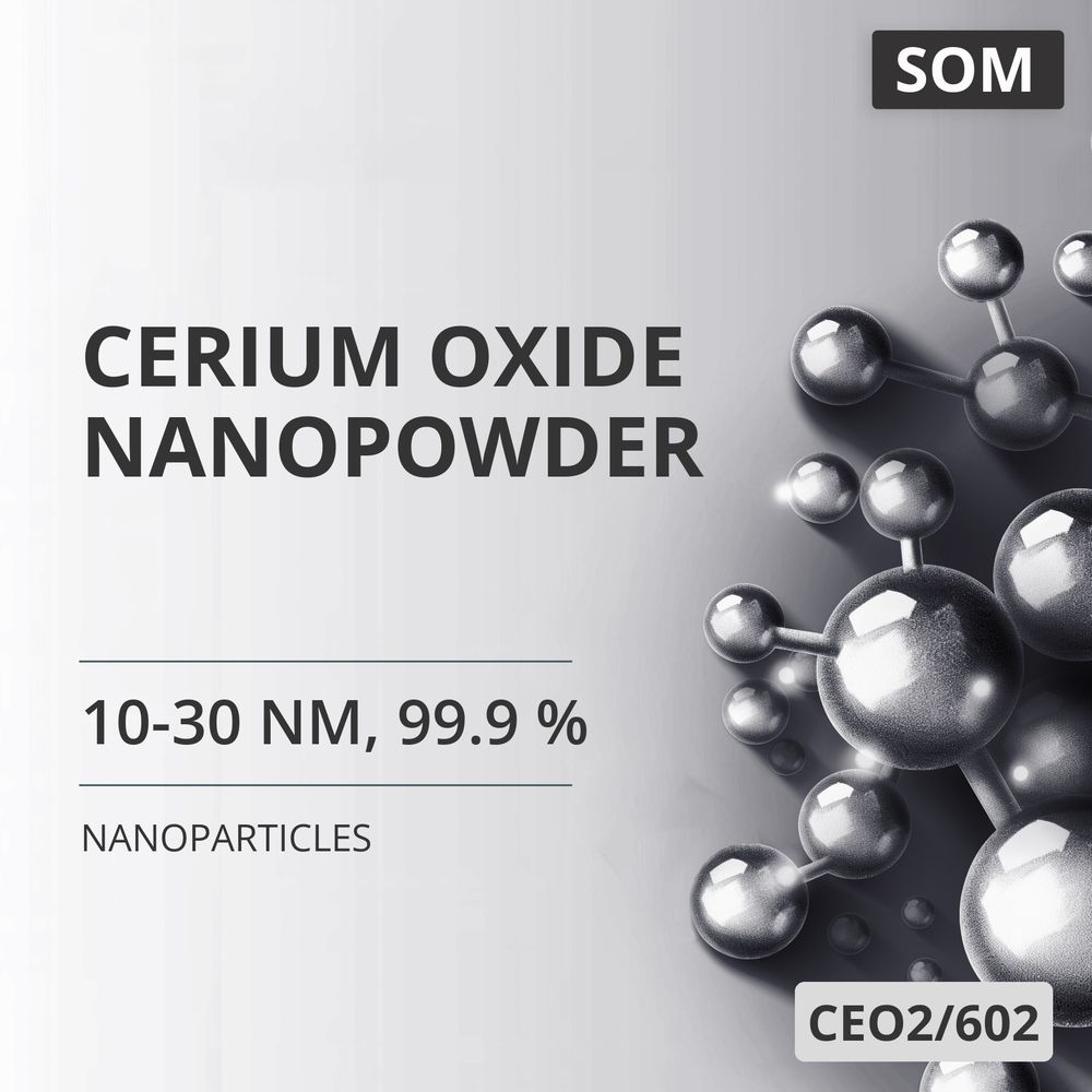 Cerium Oxide Nanopowder, 10-30 nm, 99.9 % (CEO2/602)