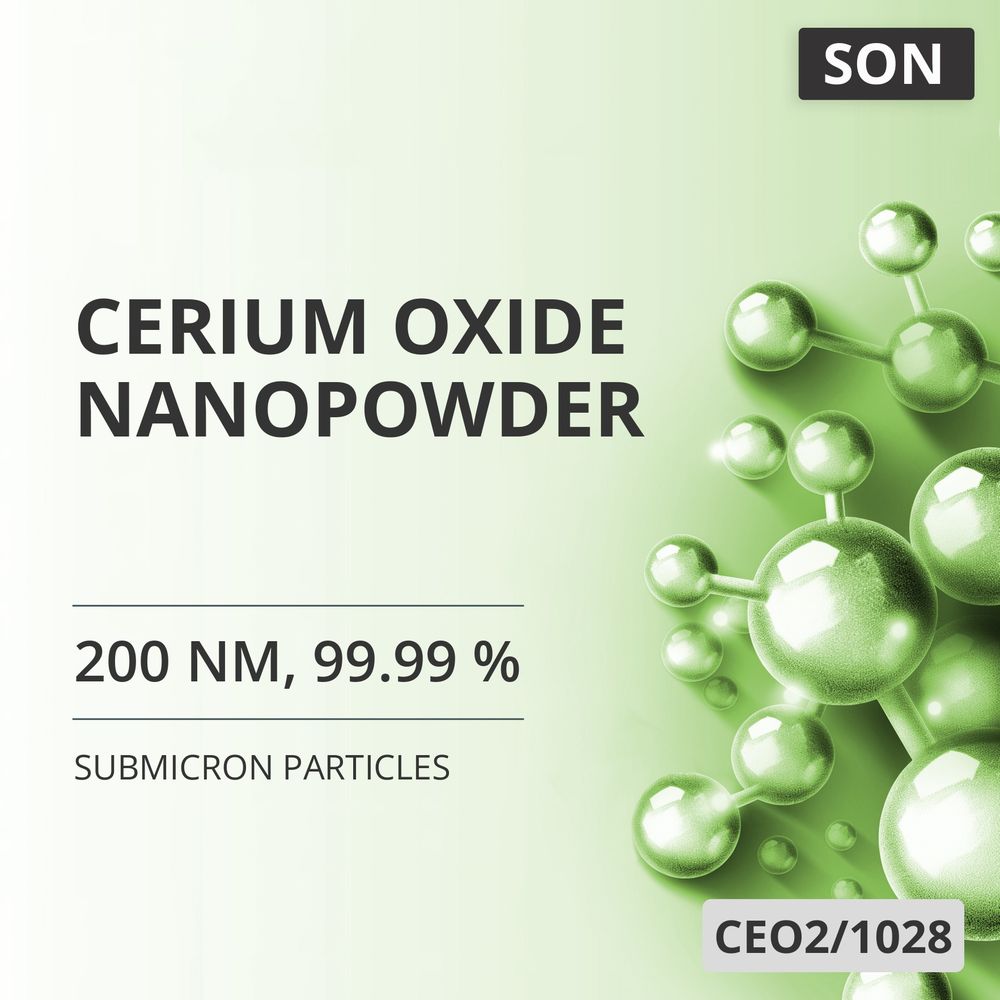 Cerium Oxide Nanopowder, 200 nm, 99.99 % (CEO2/1028)