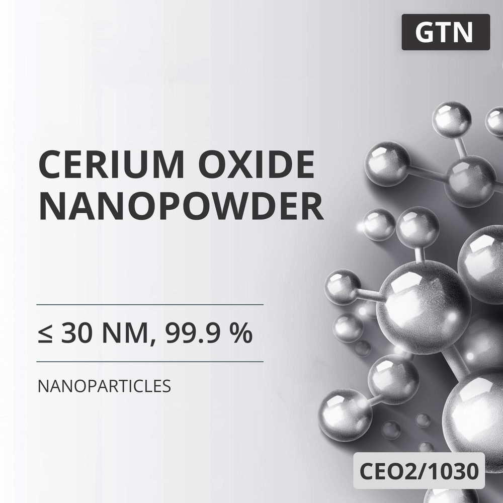 Cerium Oxide Nanopowder, ≤ 30 nm, 99.9 % (CEO2/1030)