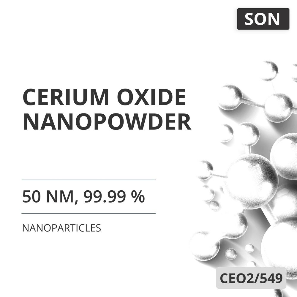 Cerium Oxide Nanopowder, 50 nm, 99.99 % (CEO2/549)