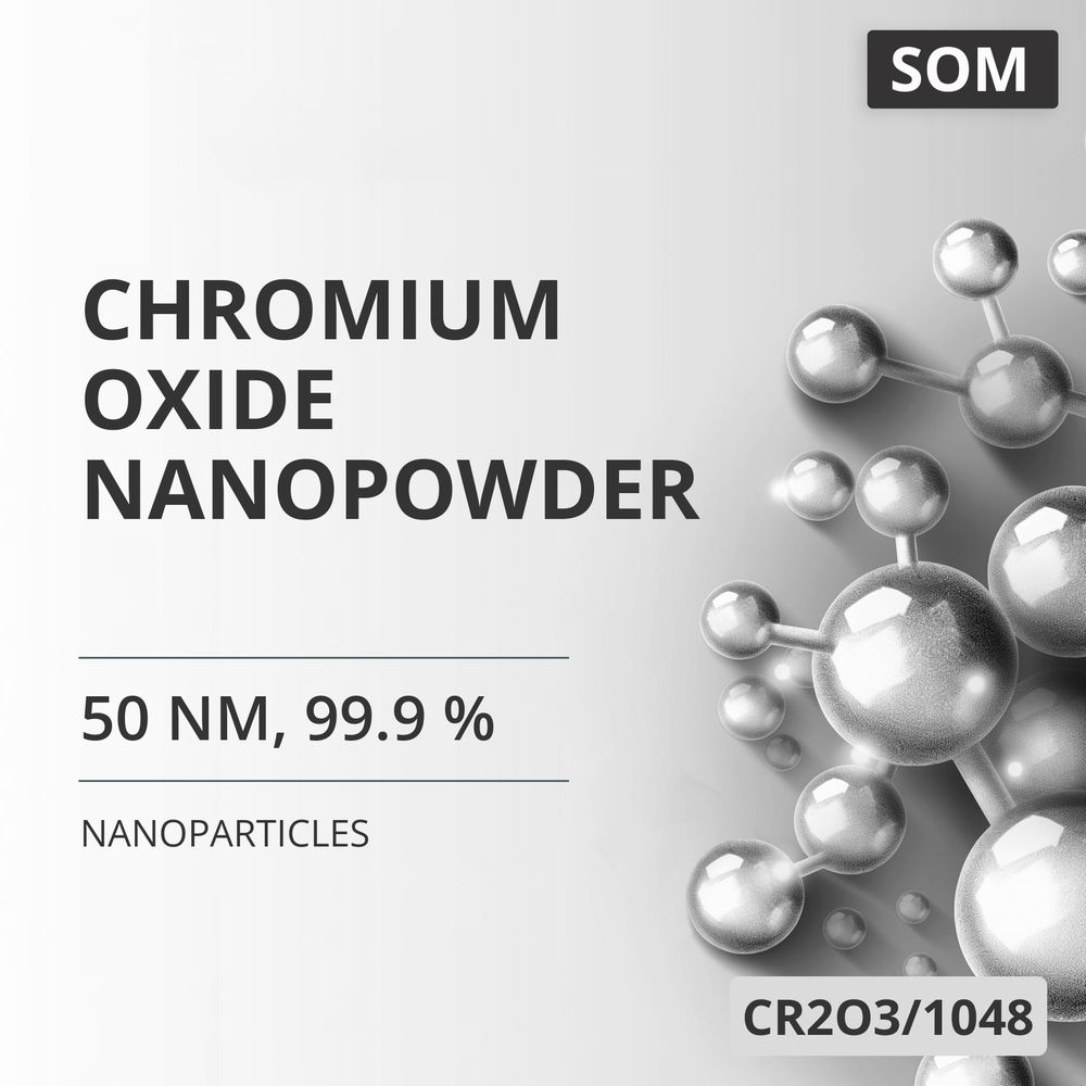 Chromium Oxide Nanopowder, 50 nm, 99.9 % (CR2O3/1048)