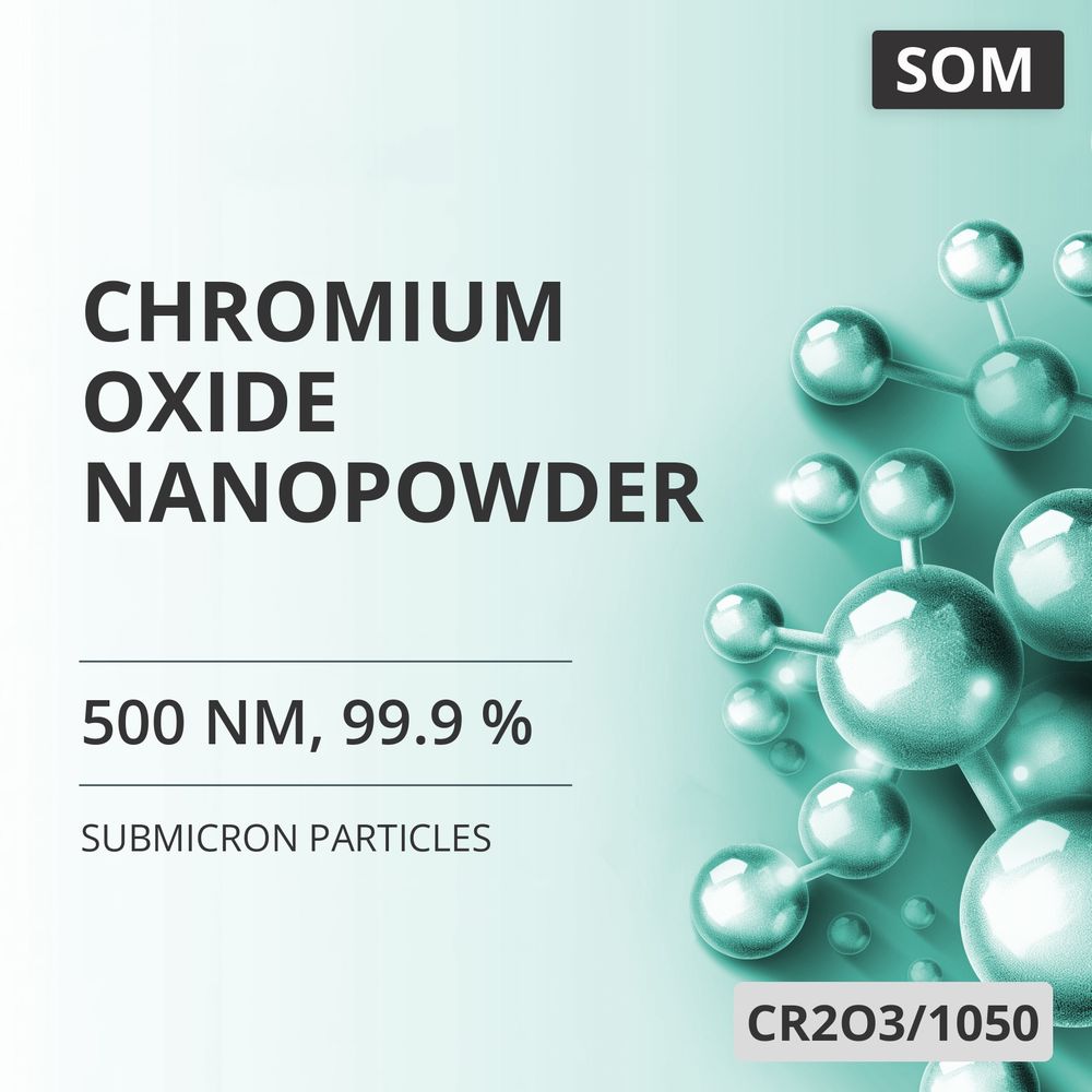 Chromium Oxide Nanopowder, 500 nm, 99.9 % (CR2O3/1050)