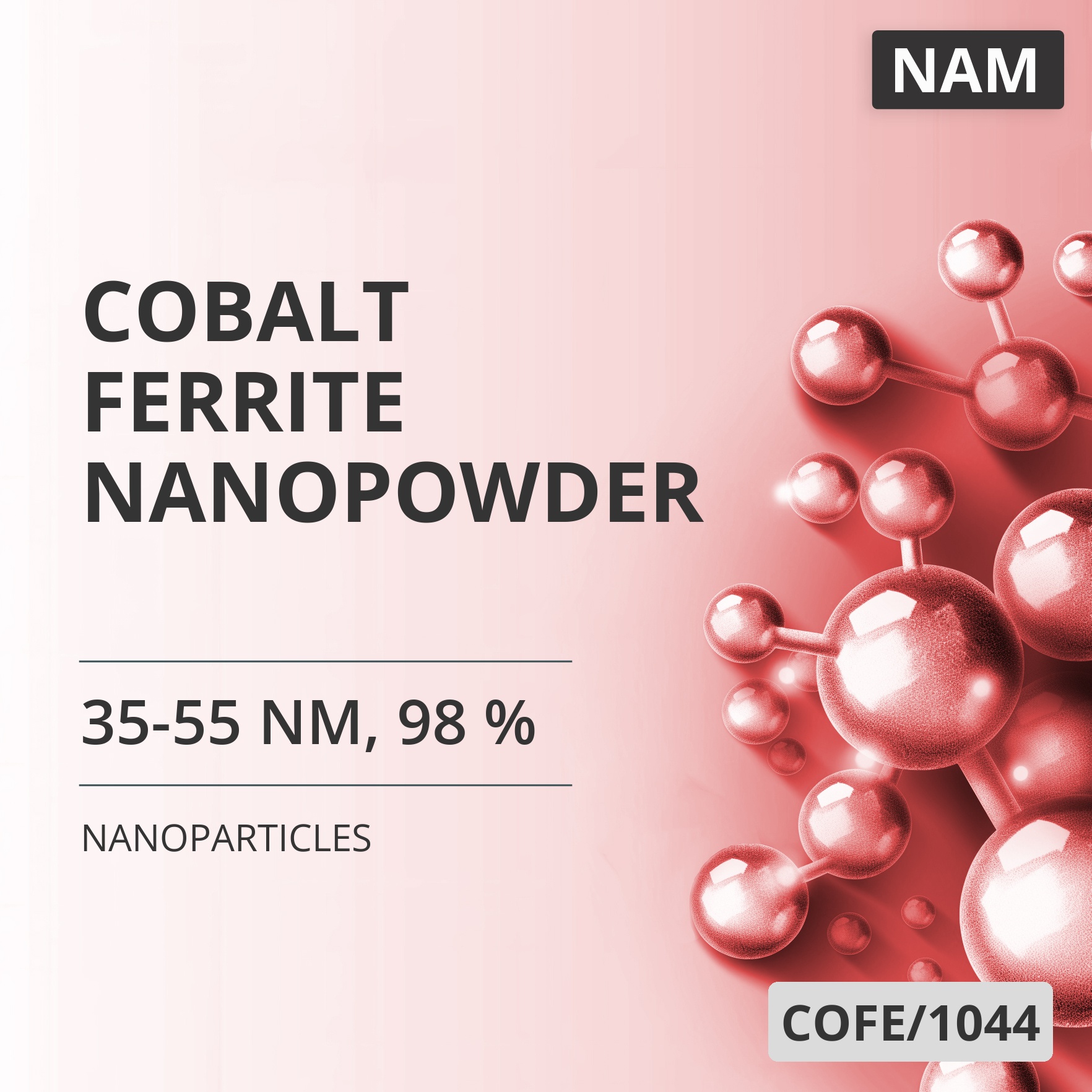 Cobalt Ferrite Nanopowder, 35-55 nm, 98 % (COFE/1044)