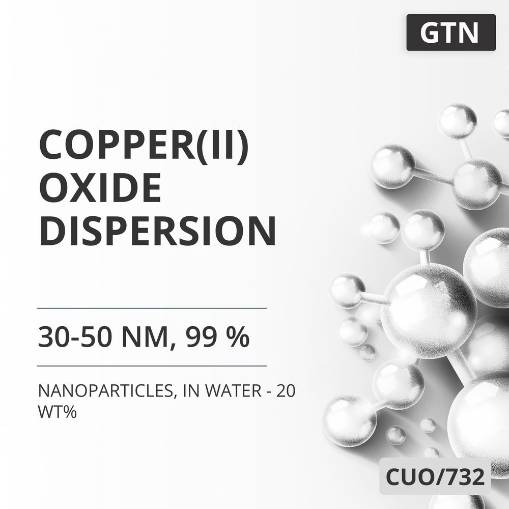 Copper(II) Oxide Dispersion, 30-50 nm, 99 %, in Water - 20 wt% (CUO/732)