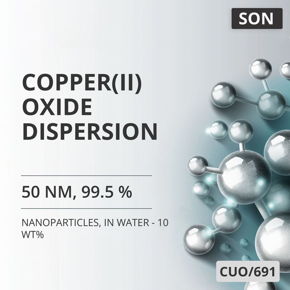 Copper(II) Oxide Dispersion, 50 nm, 99.5 %, in Water - 10 wt% (CUO/691)