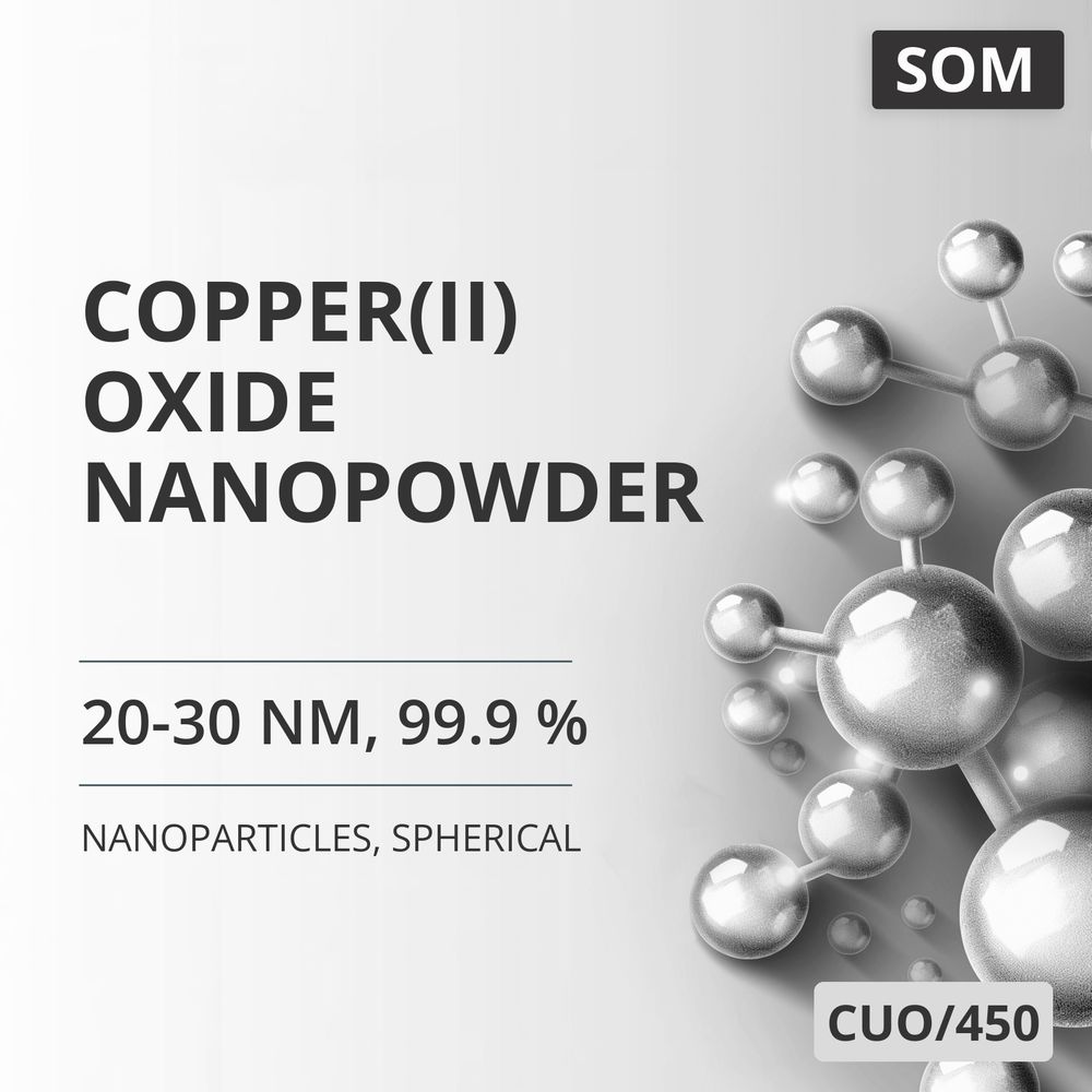 Copper(II) Oxide Nanopowder, 20-30 nm, 99.9 %, Spherical (CUO/450)