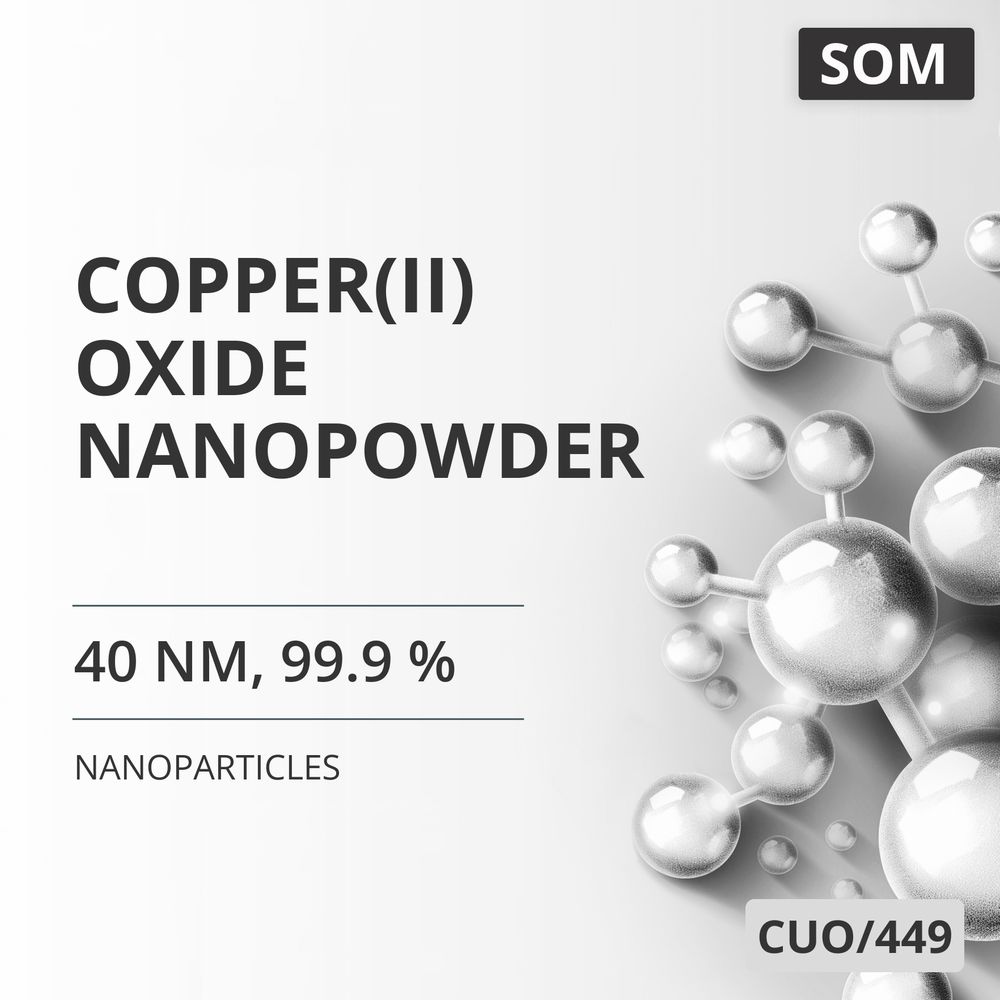 Copper(II) Oxide Nanopowder, 40 nm, 99.9 % (CUO/449)