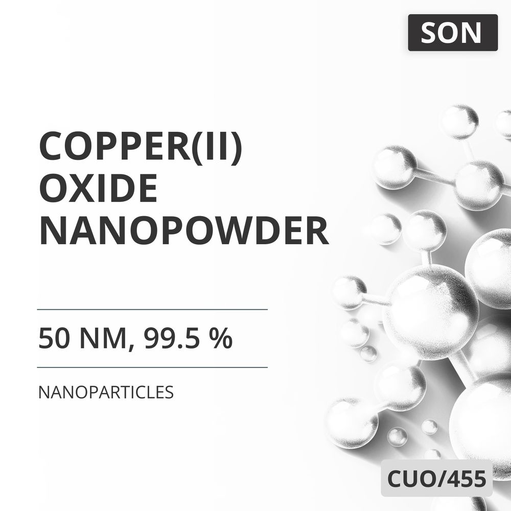 Copper(II) Oxide Nanopowder, 50 nm, 99.5 % (CUO/455)