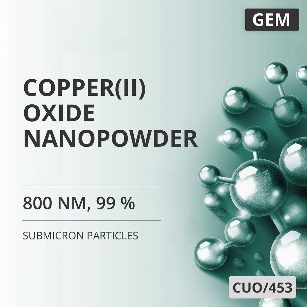 Copper(II) Oxide Nanopowder, 800 nm, 99 % (CUO/453)