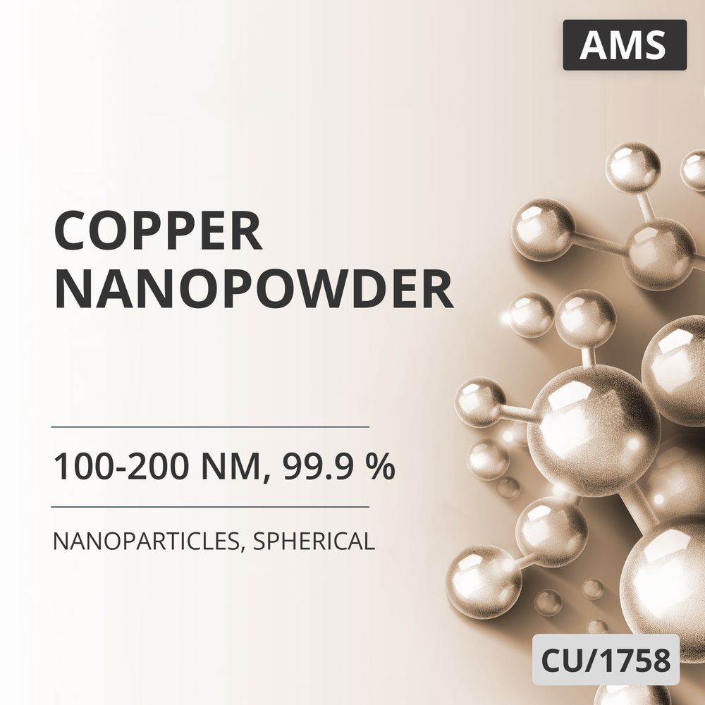 Copper Nanopowder, 100-200 nm, 99.9 %, Spherical (CU/1758)