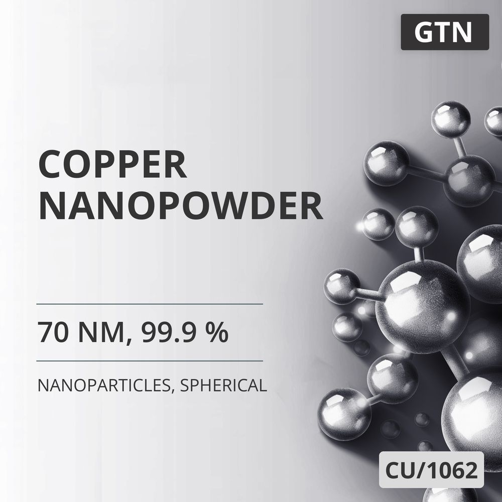 Copper Nanopowder, 70 nm, 99.9 %, Spherical (CU/1062)