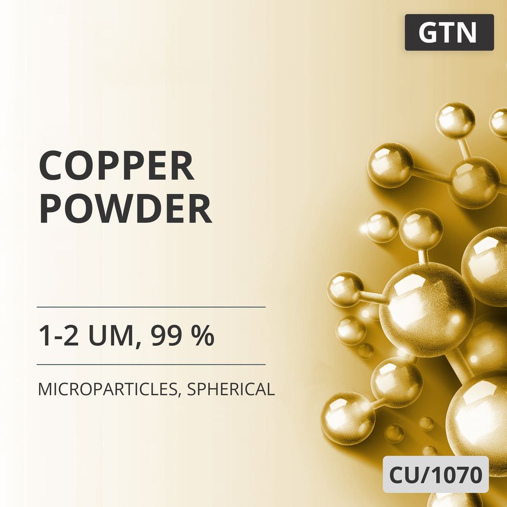 Copper Powder, 1-2 um, 99 %, Spherical (CU/1070)