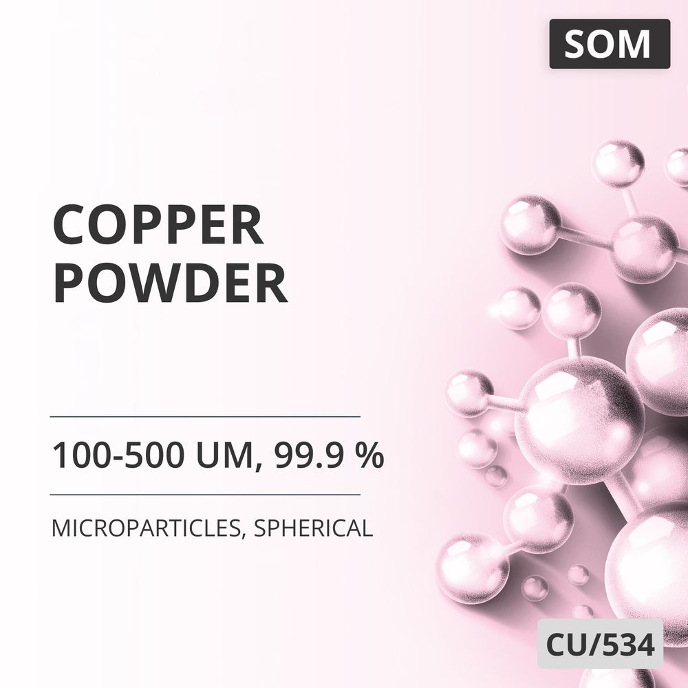 Copper Powder, 100-500 um, 99.9 %, Spherical (CU/534)
