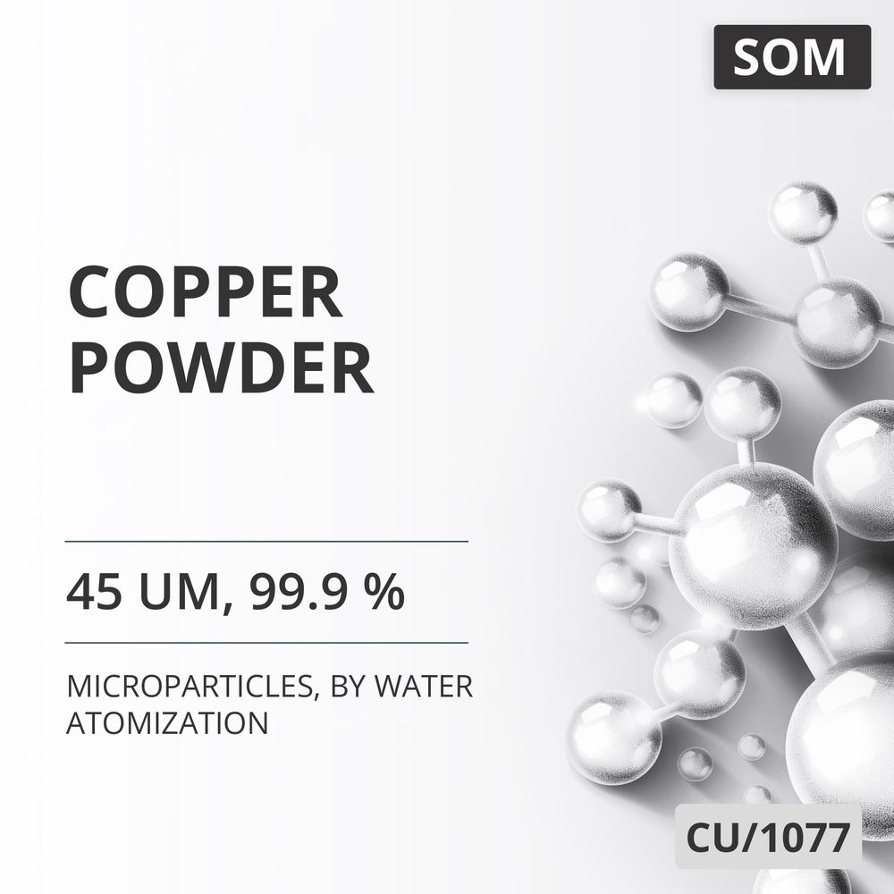 Copper Powder, 45 um, 99.9 %, by Water Atomization (CU/1077)