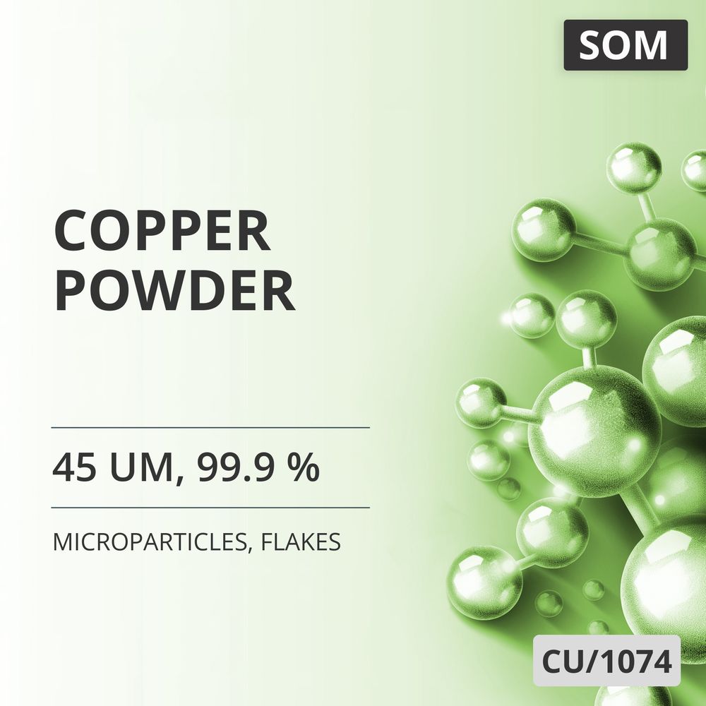 Copper Powder, 45 um, 99.9 %, Flakes (CU/1074)