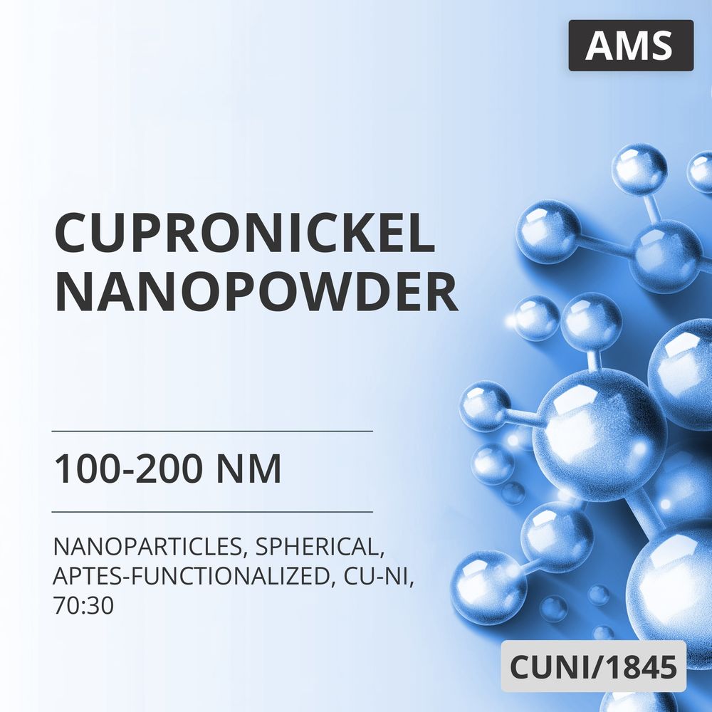 Cupronickel Nanopowder, 100-200 nm, Spherical, APTES-Functionalized, Cu-Ni, 70:30 (CUNI/1845)
