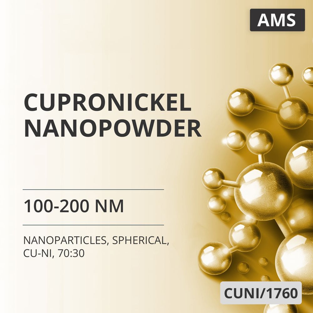 Cupronickel Nanopowder, 100-200 nm, Spherical, Cu-Ni, 70:30 (CUNI/1760)