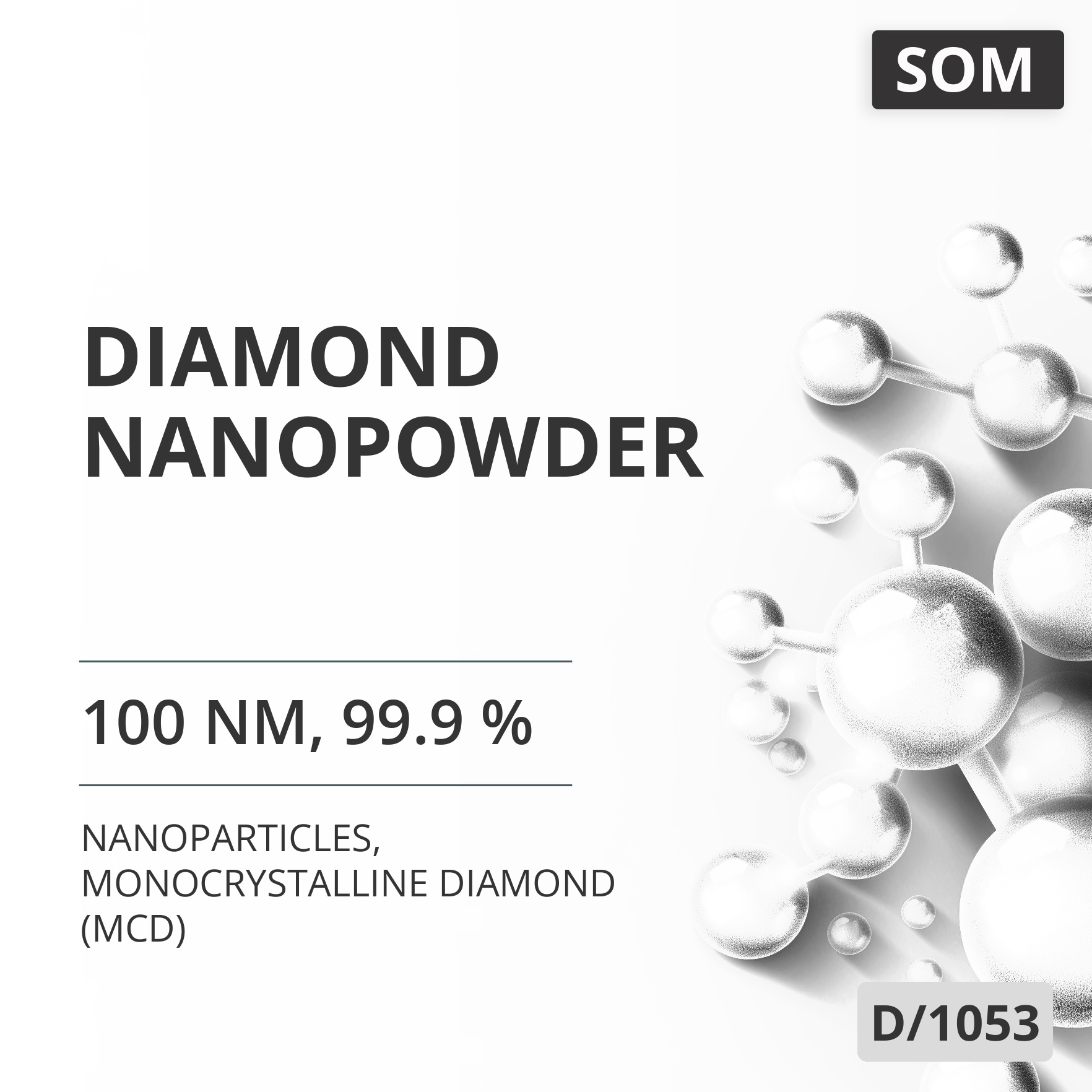 Diamond Nanopowder, 100 nm, 99.9 %, Monocrystalline Diamond (MCD) (D/1053)