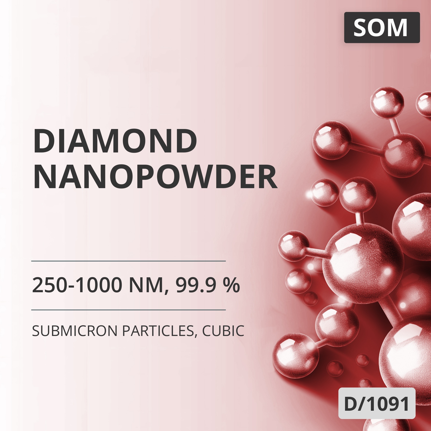 Diamond Nanopowder, 250-1000 nm, 99.9 %, Cubic (D/1091)