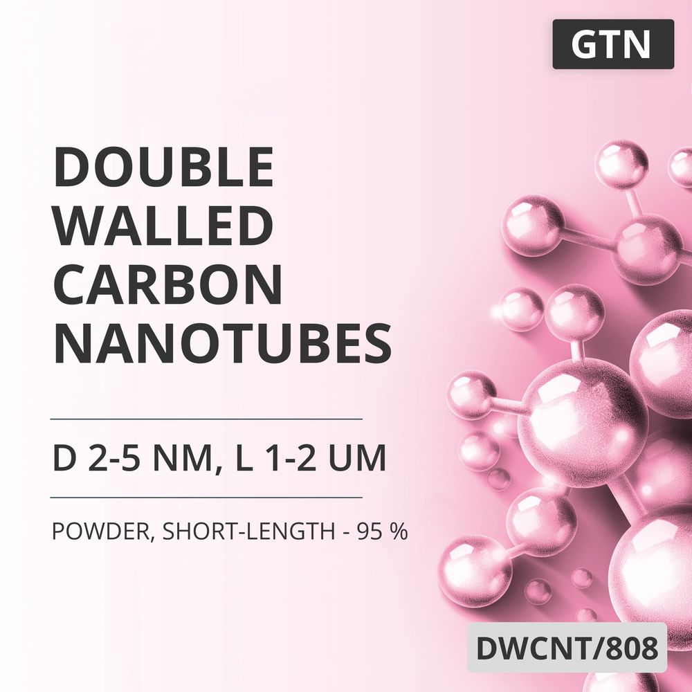 Double-Walled Carbon Nanotubes, D 2-5 nm, L 1-2 um, 95 %, Short-Length - 95 % (DWCNT/808)