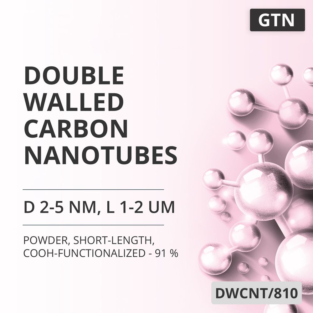 Double-Walled Carbon Nanotubes, D 2-5 nm, L 1-2 um, 91 %, Short-Length, COOH-Functionalized - 91 % (DWCNT/810)