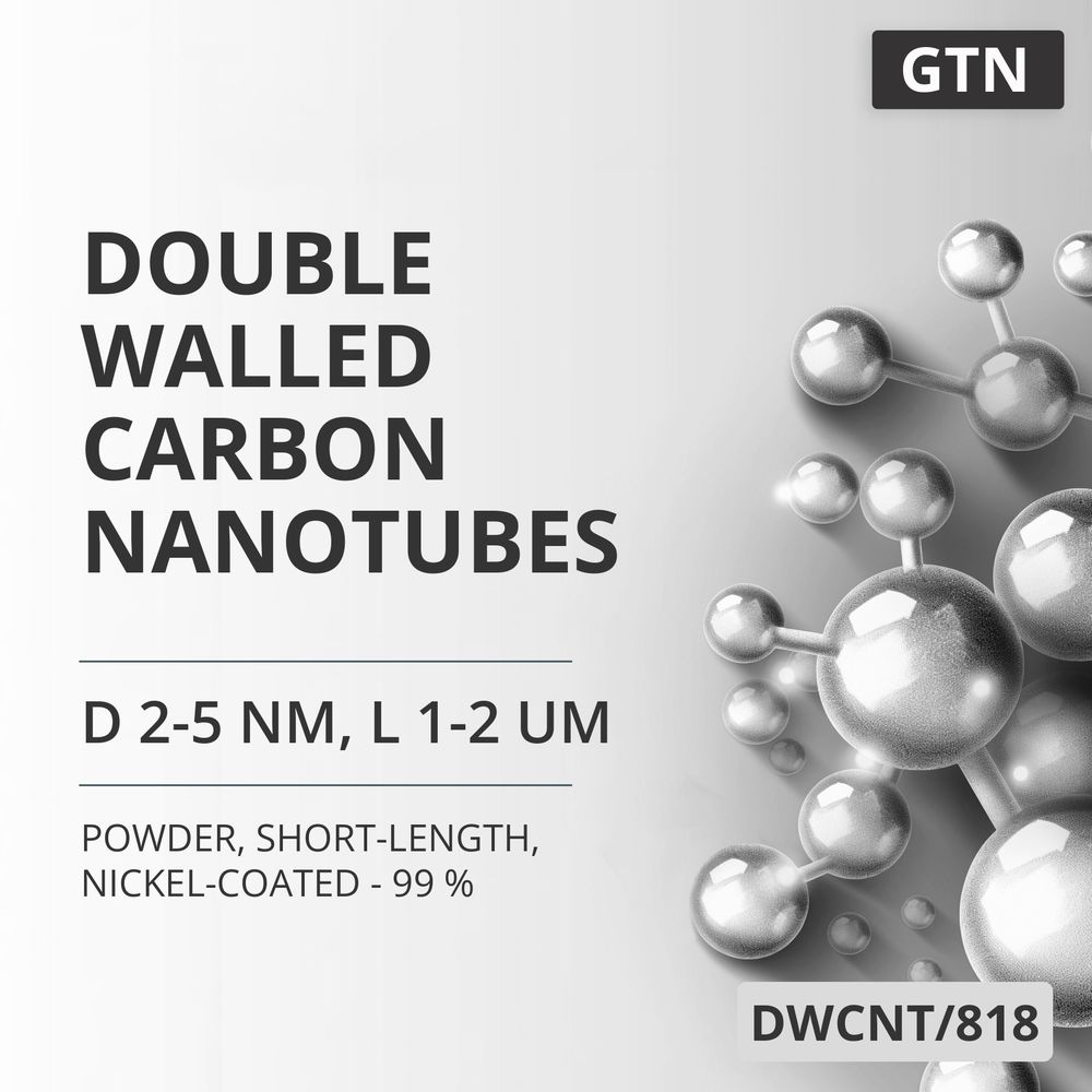 Double-Walled Carbon Nanotubes, D 2-5 nm, L 1-2 um, 99 %, Short-Length, Nickel-Coated - 99 % (DWCNT/818)
