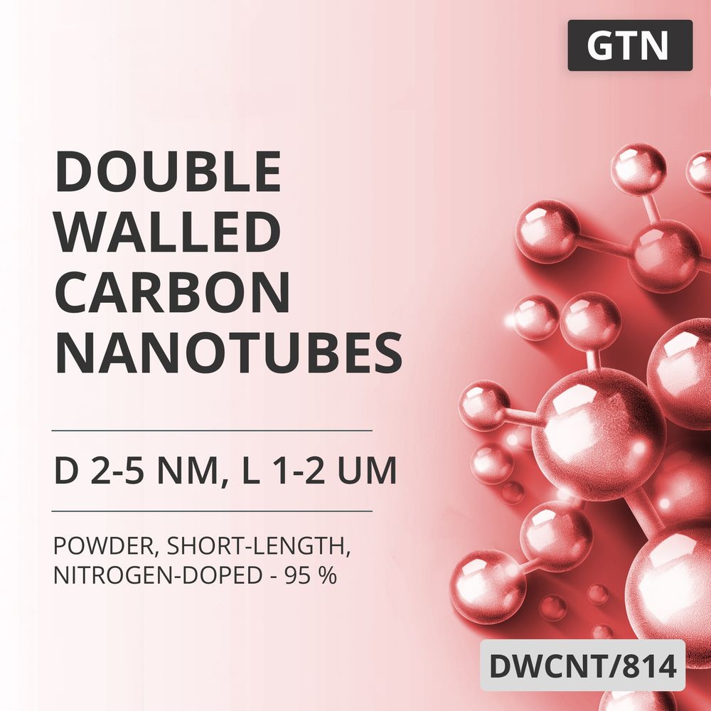 Double-Walled Carbon Nanotubes, D 2-5 nm, L 1-2 um, 95 %, Short-Length, Nitrogen-Doped - 95 % (DWCNT/814)