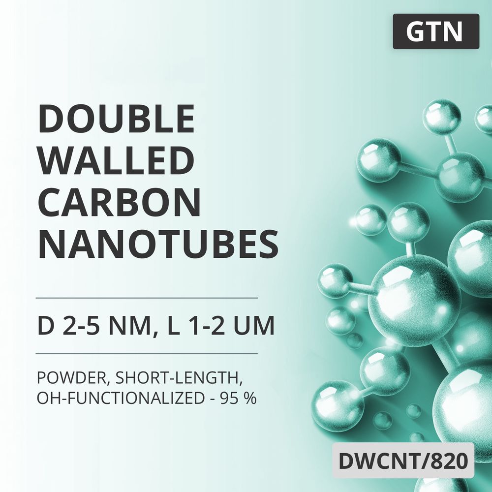 Double-Walled Carbon Nanotubes, D 2-5 nm, L 1-2 um, 95 %, Short-Length, OH-Functionalized - 95 % (DWCNT/820)