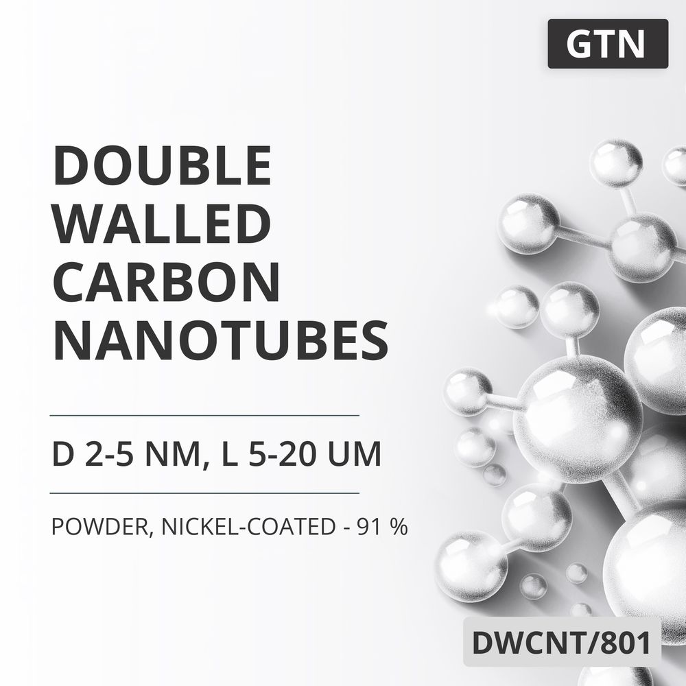 Double-Walled Carbon Nanotubes, D 2-5 nm, L 5-20 um, 91 %, Nickel-Coated - 91 % (DWCNT/801)