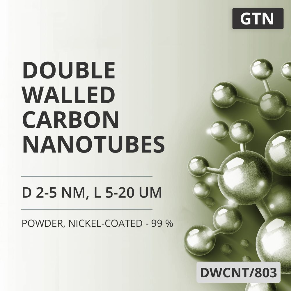 Double-Walled Carbon Nanotubes, D 2-5 nm, L 5-20 um, 99 %, Nickel-Coated - 99 % (DWCNT/803)