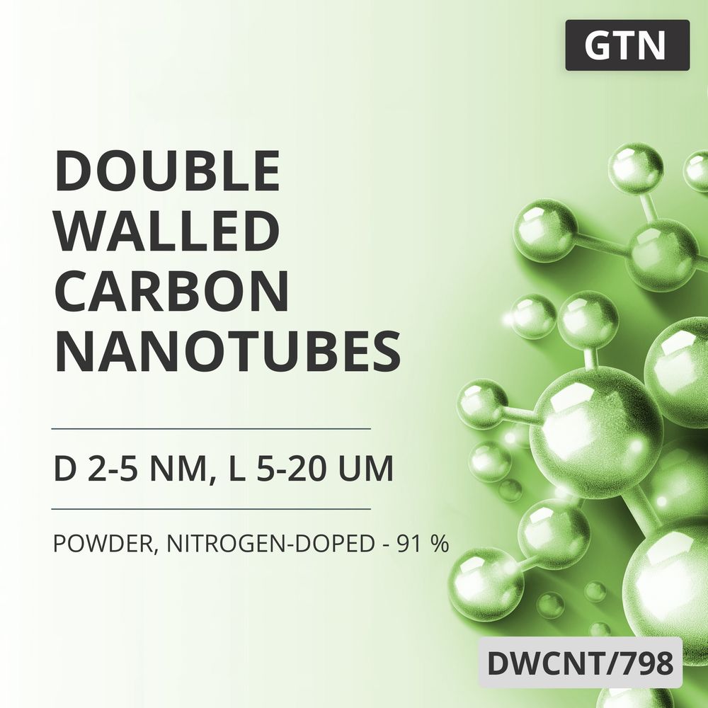 Double-Walled Carbon Nanotubes, D 2-5 nm, L 5-20 um, 91 %, Nitrogen-Doped - 91 % (DWCNT/798)