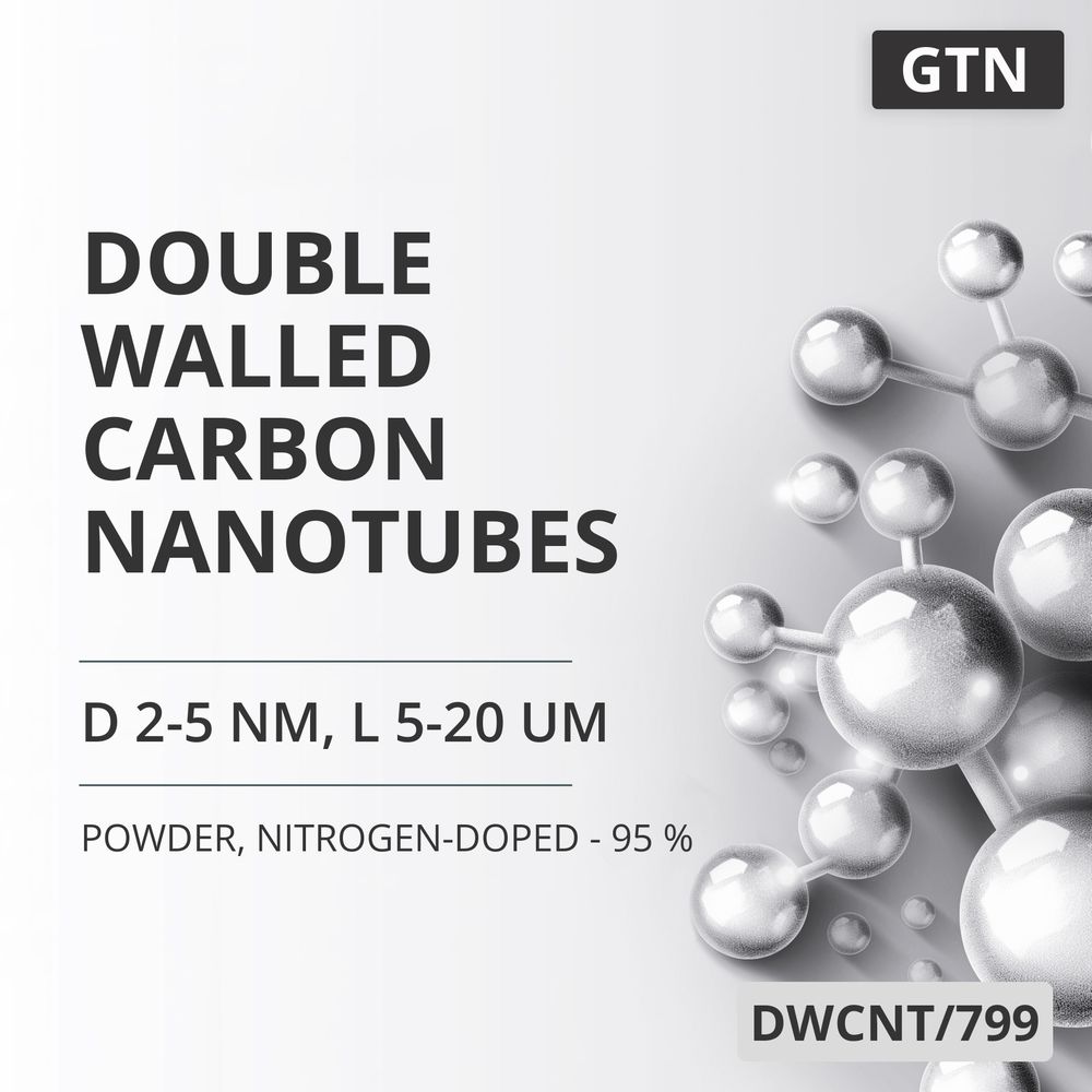 Double-Walled Carbon Nanotubes, D 2-5 nm, L 5-20 um, 95 %, Nitrogen-Doped - 95 % (DWCNT/799)