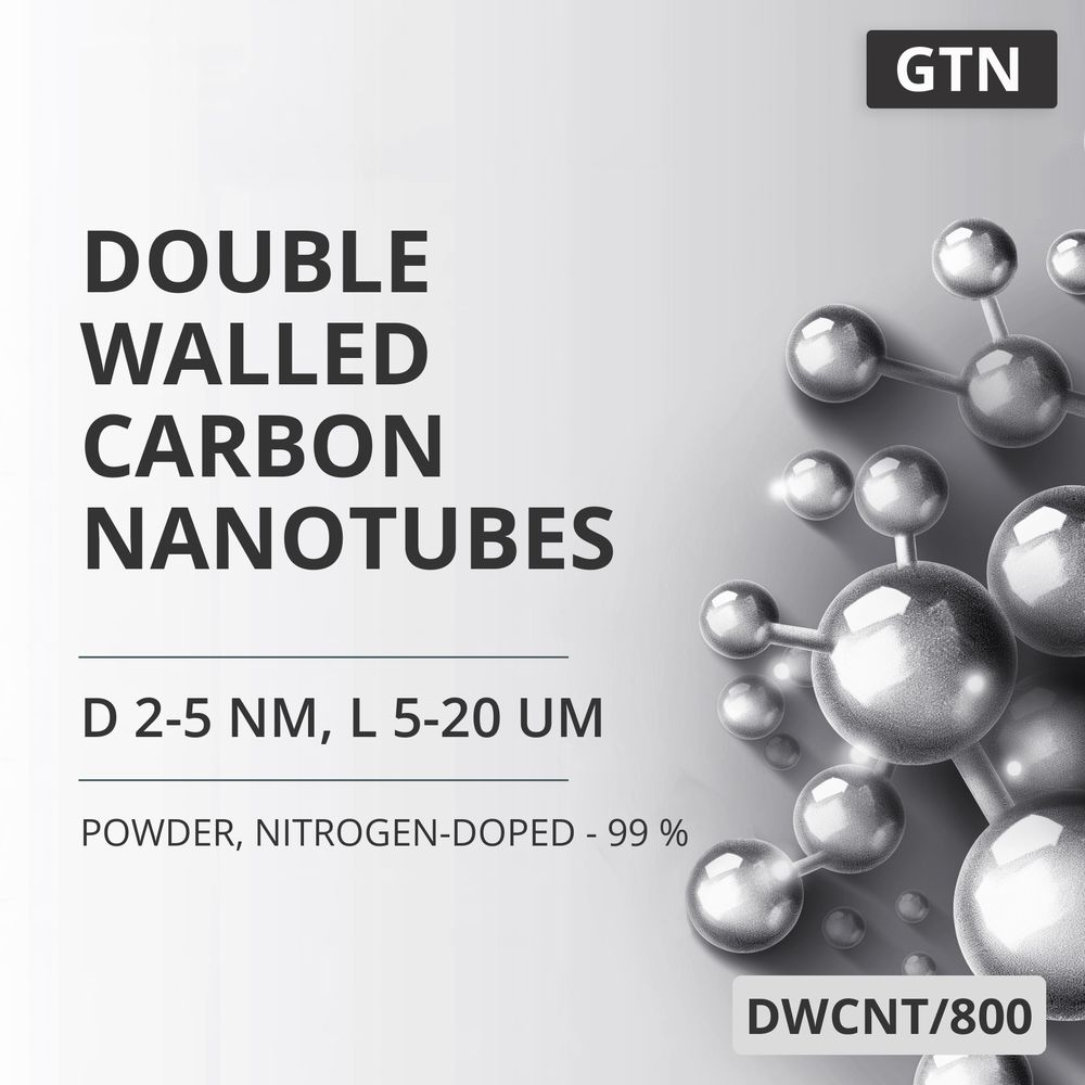 Double-Walled Carbon Nanotubes, D 2-5 nm, L 5-20 um, 99 %, Nitrogen-Doped - 99 % (DWCNT/800)