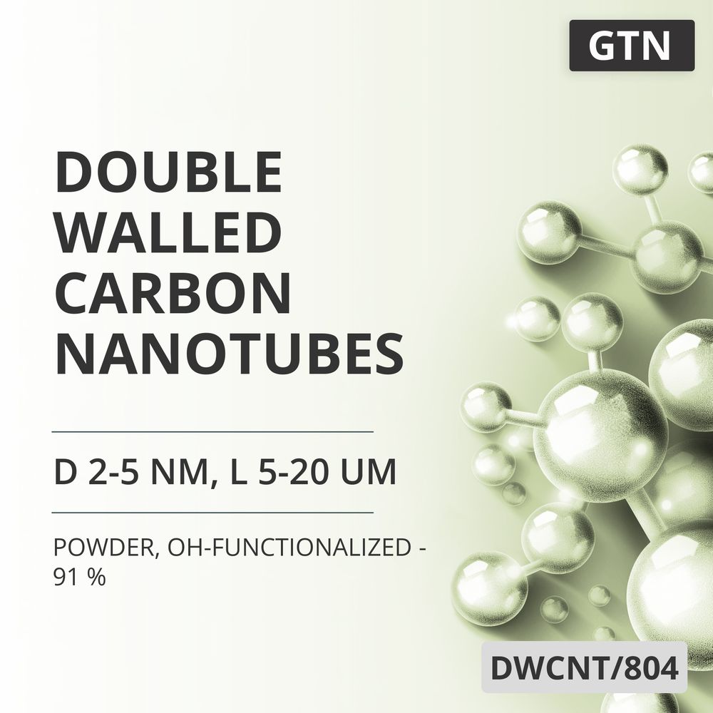 Double-Walled Carbon Nanotubes, D 2-5 nm, L 5-20 um, 91 %, OH-Functionalized - 91 % (DWCNT/804)