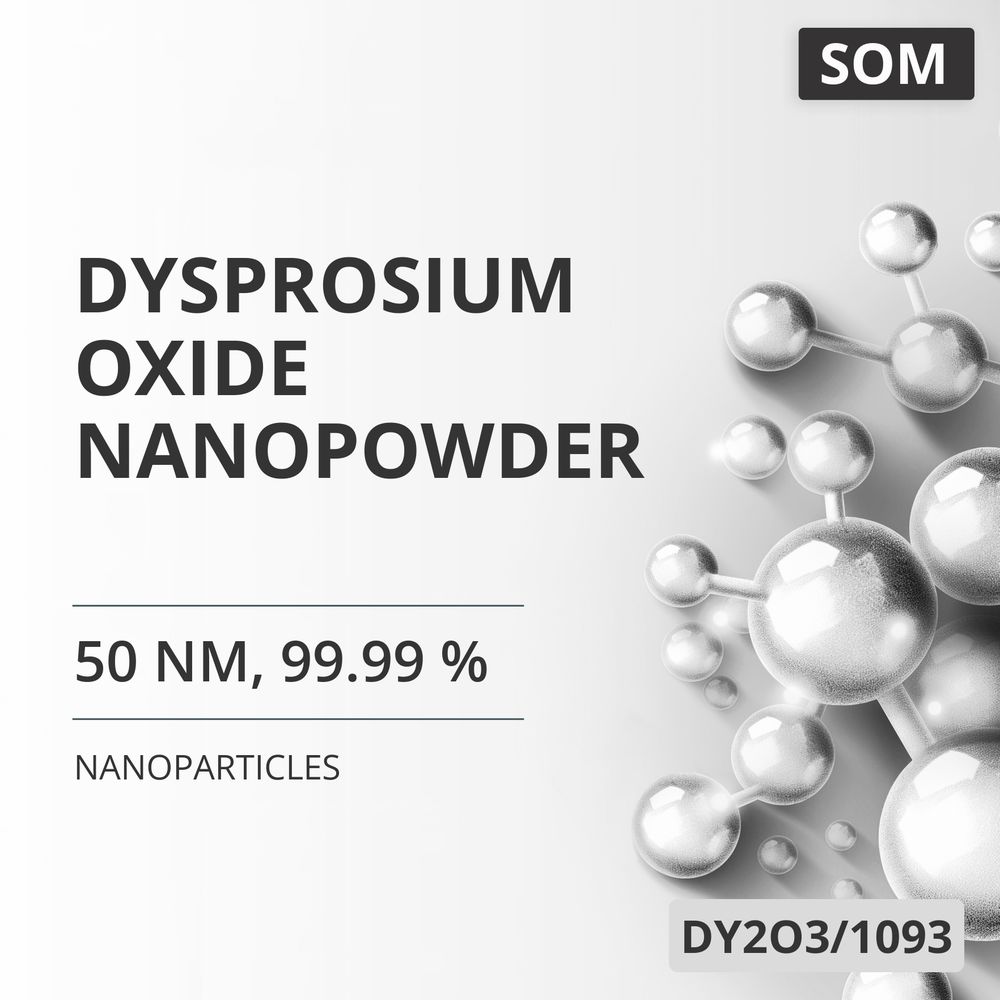 Dysprosium Oxide Nanopowder, 50 nm, 99.99 % (DY2O3/1093)