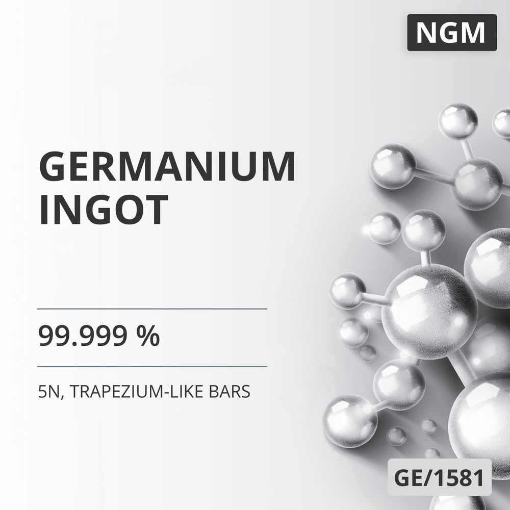 Germanium Ingot, 99.999 %, 5N, Trapezium-Like Bars (GE/1581)