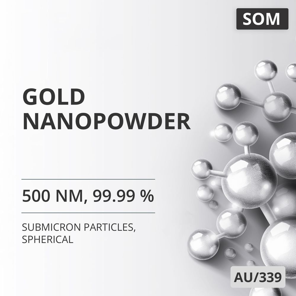 Gold Nanopowder, 500 nm, 99.99 %, Spherical (AU/339)