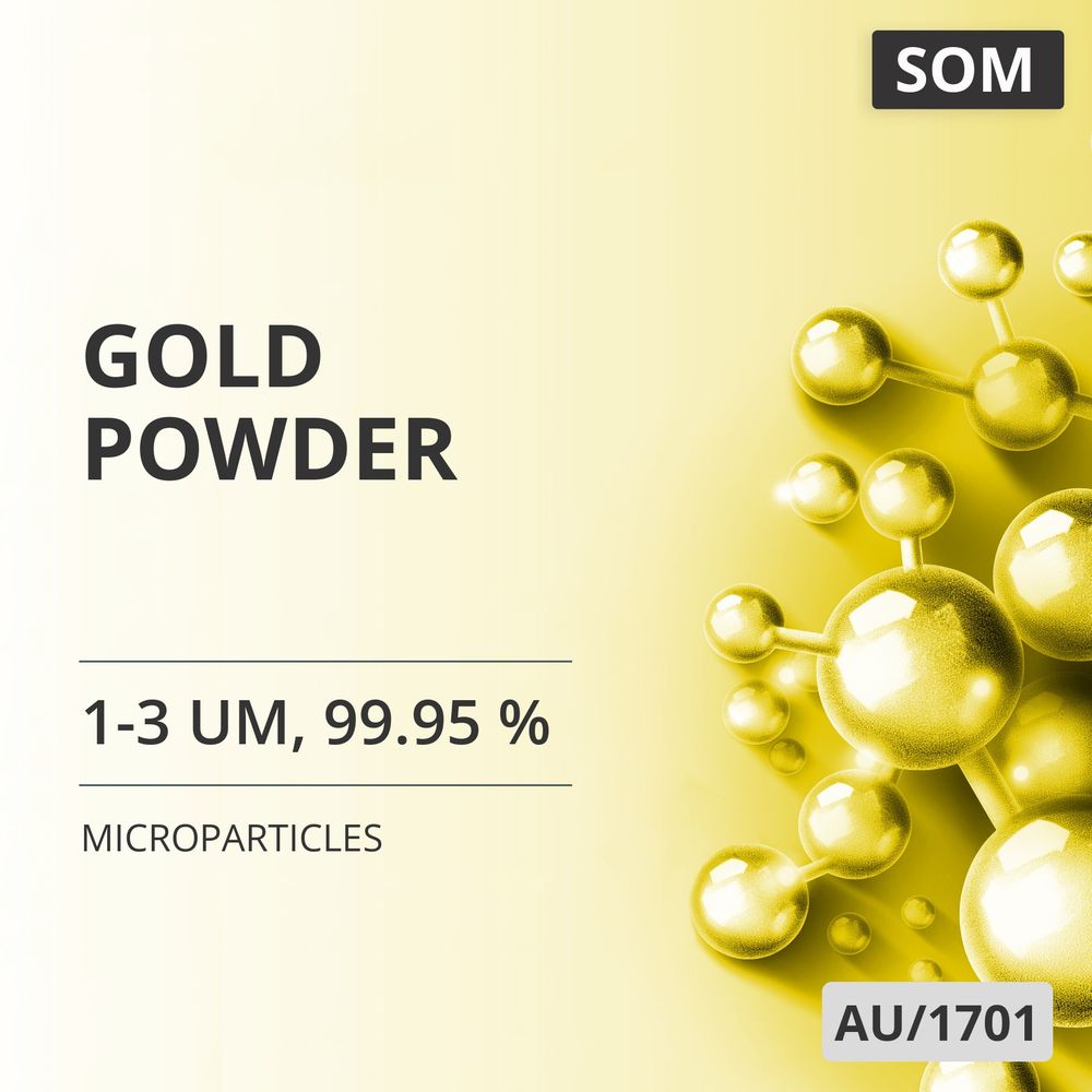 Gold Powder, 1-3 um, 99.95 % (AU/1701)